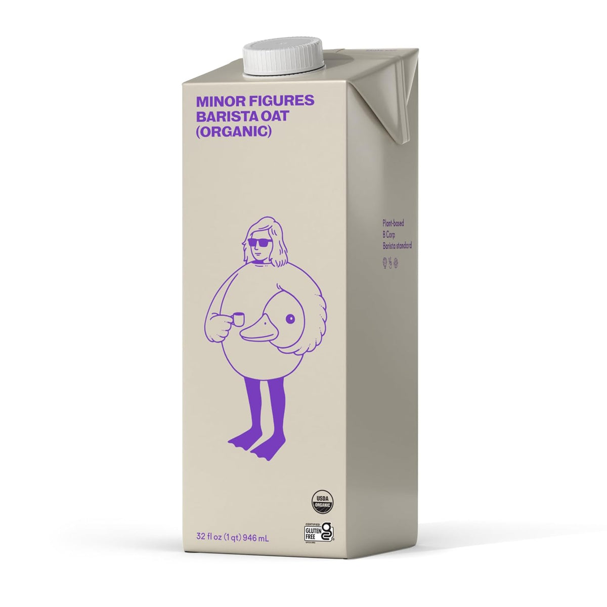 Minor Figures - Oat Milk - Organic - Barista Standard - 32 Oz - 6 Pack - Non Gmo - Plant Based - Vegan - Dairy Free - Shelf Stable - Unsweetened