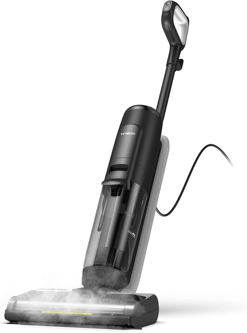 Tineco Floor ONE S7 Steam Cordless Wet Dry Vacuum Steam Mop All-in-One, Floor Washer for Sticky Mess Clean Up on Hard Floors with Digital Display, Self-Cleaning, Edge Cleaning, Safe for Kids & Pets