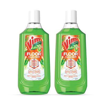 Vim Floor Cleaner: 1000ml |Refreshing Lemongrass with Salt|100% Removal of stains for complete clean floors & long lasting fragrance (Pack of 2)