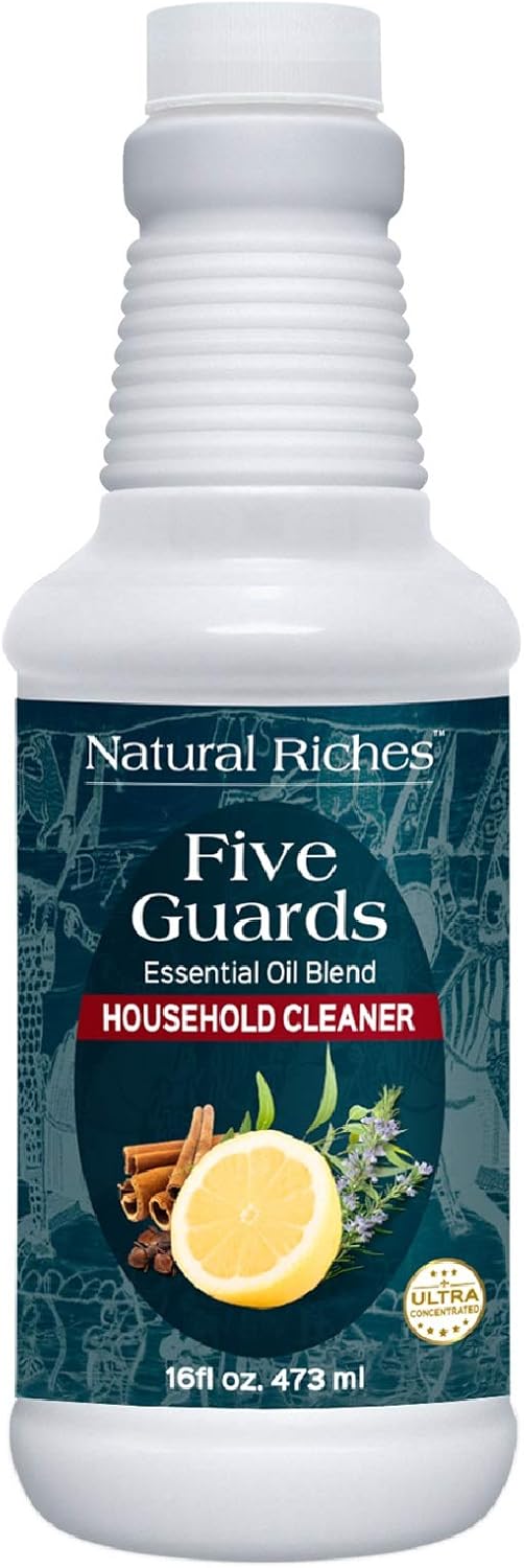 Natural Riches Household Cleaner Concentrate Five Guards from The Tales of French stories of Thieves Essential Oil Blend Household Cleaner - 32 fl oz
