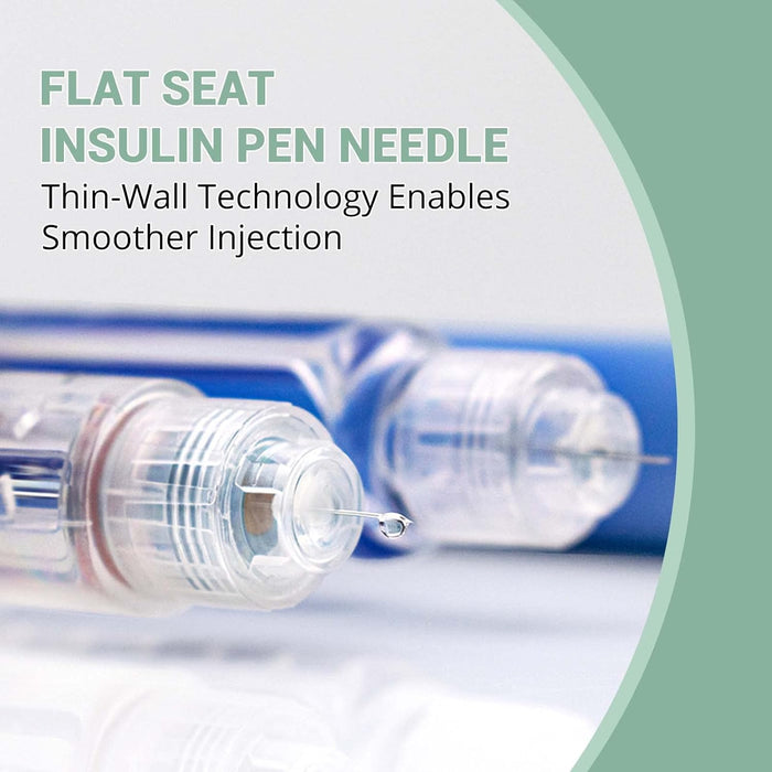 Pen Needles 32g 4mm Ultra Fine, Diabetic Needles for Insulin Injections, Compatible with Most Diabetes Pens, 100 Count 4mm x 32G (5/32”)