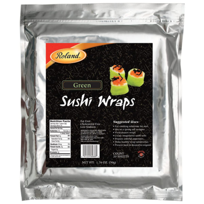 Roland Foods Sesame Sushi Wrap, Sourced in the USA, 20-Count Package