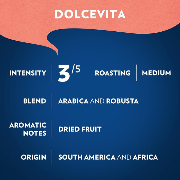 Lavazza Dolcevita Classico Whole Bean Coffee 12oz Bag, Medium Roast, Rich and Full-bodied, Intensity 3/5, Arabica and Robusta, Ideal for Drip Brewers, (Pack of 1) - Package May Vary