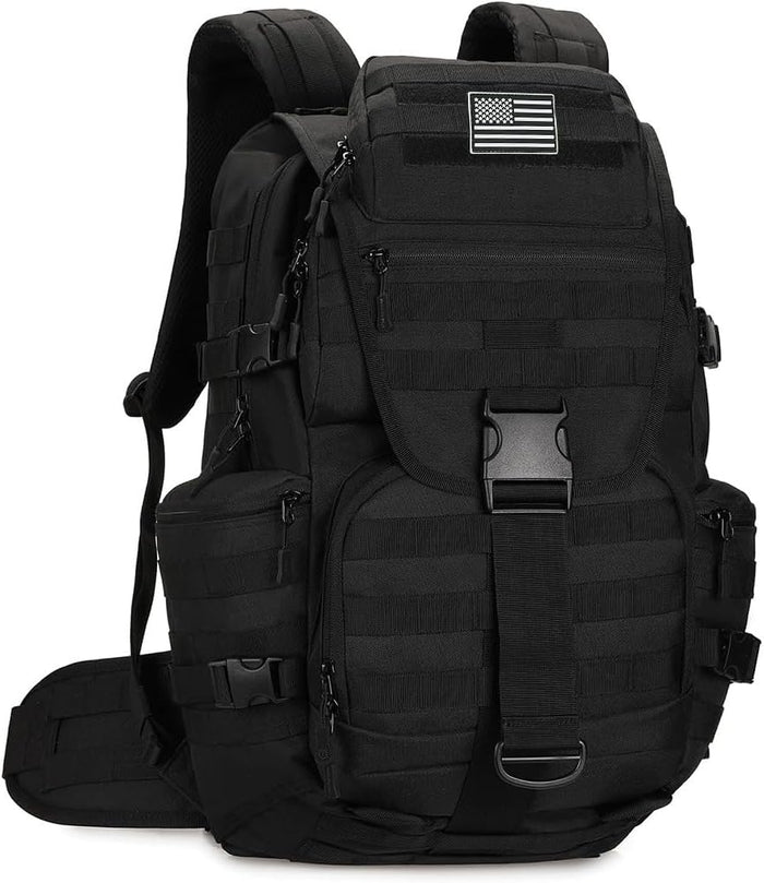 100L Camping Hiking Backpack,Molle military Tactical rucksack backpack,Waterproof Lightweight Hiking Backpack (Woodland Camo-C)