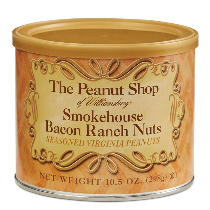The Peanut Shop of Williamsburg Hot Habanero Chile Pepper Virginia Peanuts, Williamsburg Peanuts Store Gourmet Gift - 10.5 Oz Tin
