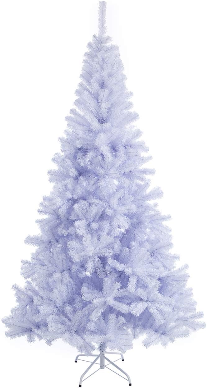 Sunnyglade 7.5 FT Premium White Artificial Christmas Tree 1,400 Tips Easy to Assemble with Christmas Tree Metal Stand for Indoor and Outdoor Use (7.5FT)