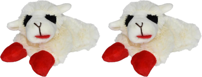 Multipet Mini Lamb Chop Officially Licensed, Plush, Squeak Pet Toy (White, 10')