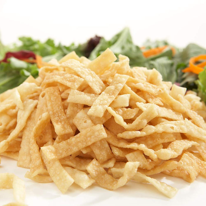 Fresh Gourmet Authentic Wonton Strips | 1 Pound | Low Carb | Crunchy Snack and Salad Topper