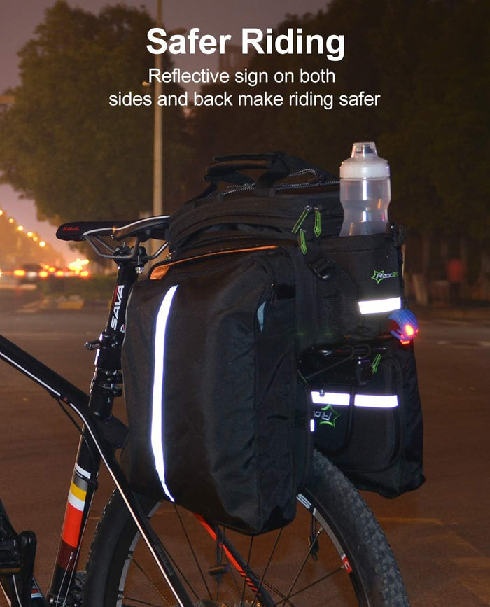 ROCKBROS Bike Trunk Bag 17L-45L Bike Rear Rack Bag Waterproof