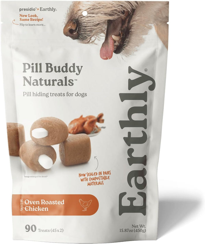 Earthly Pill Buddy Naturals - PB & Apple Recipe Pill Hiding Treats for Dogs - Make A Perfect Pill Concealing Pocket Or Pouch for Any Size Medication - 30 Servings