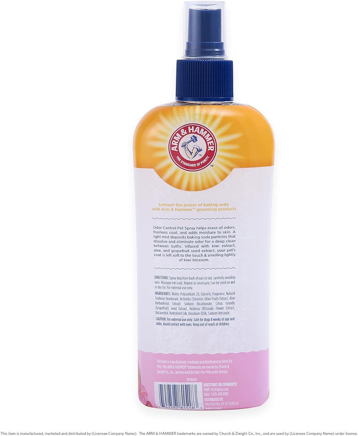 Arm & Hammer for Pets Super Deodorizing Spray for Dogs | Best Odor Eliminating Spray for All Dogs & Puppies | Fresh Kiwi Blossom Scent That Smells Great, 8 Ounces