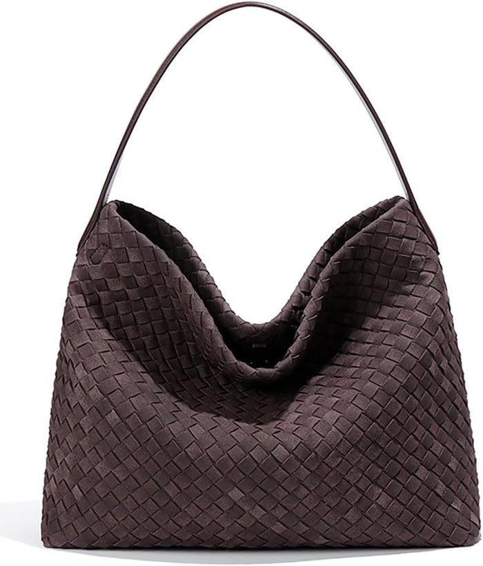 Luxury Suede Woven Hobo Bag Trendy Suede Tote Bags For Women Women’s Shoulder Purse For Travel Work Fall Winter 2025
