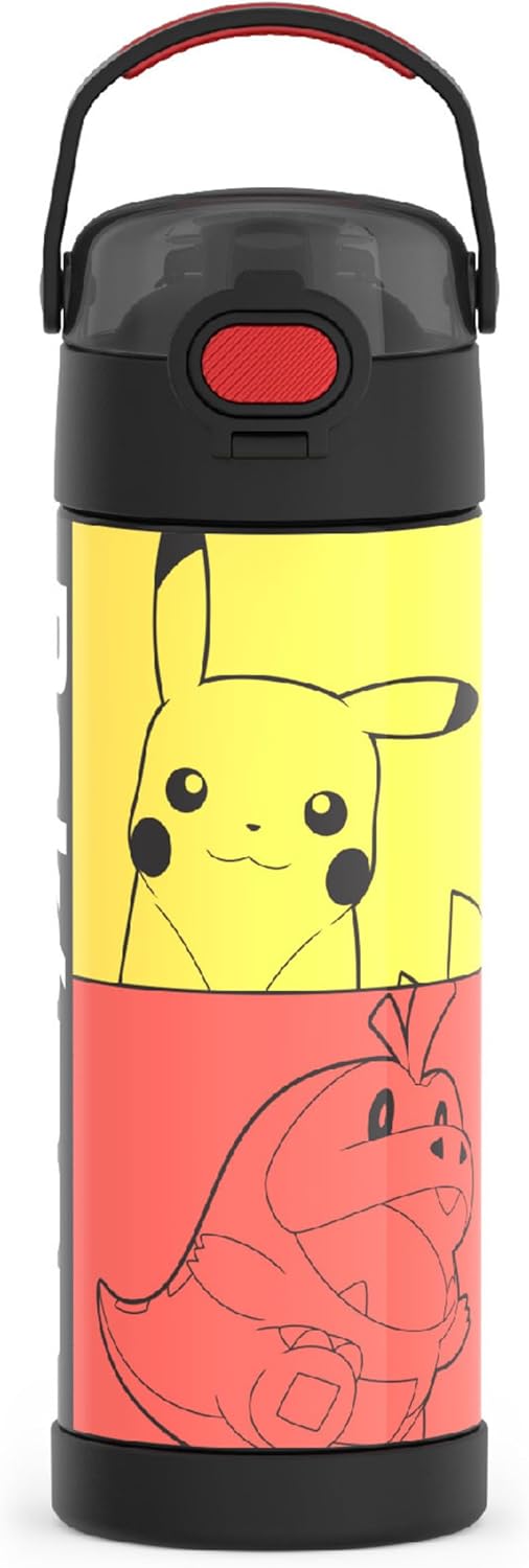 THERMOS FUNTAINER Stainless Steel Bottle 16 Ounce with Wide Spout Lid