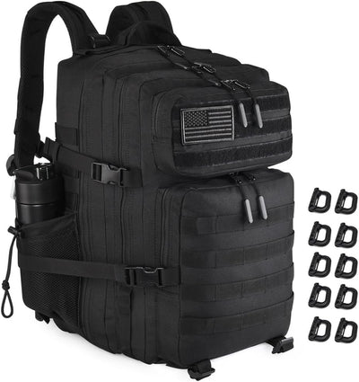 Military Tactical Backpack 45L Large Tactical Backpack for Men, Hiking Rucksack With Bottle Holder