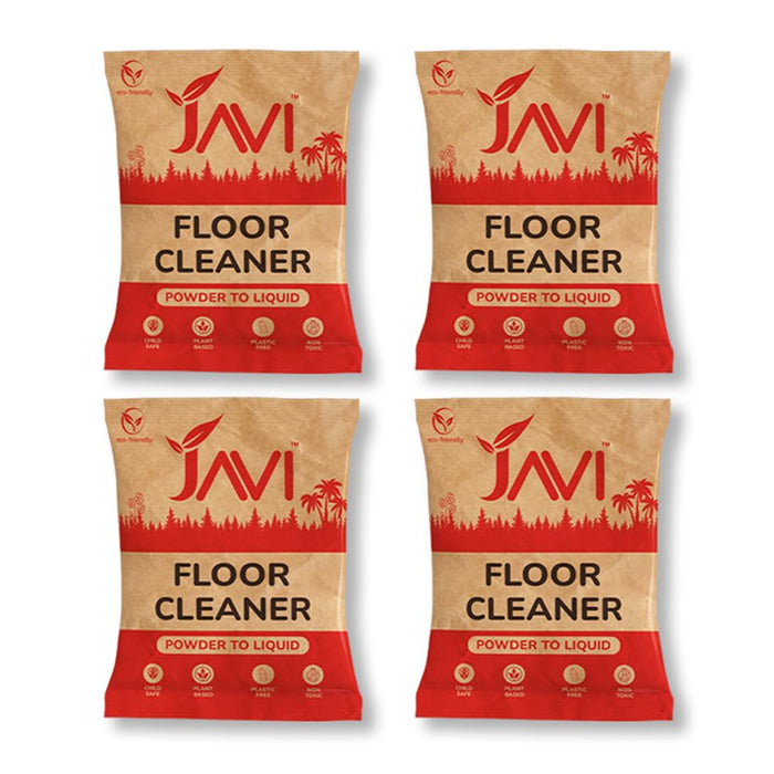 JAVI Powder-To-Liquid Floor Cleaner | Eco-Friendly, Non-Toxic, Pet & Baby Safe | Natural Scent | Plastic-Free | 99% Germ Kill | Natural floor cleaner | Powder Refill Pack (1 Sachets = 500 Ml)