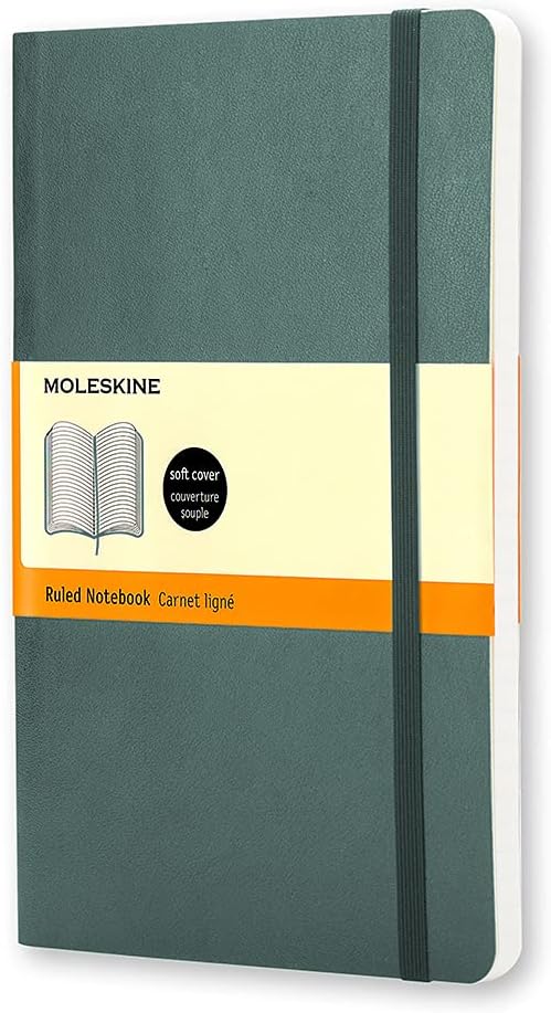 Moleskine Classic Notebook, Soft Cover, XL (7.5" x 9.5") Squared/Grid, Black, 192 Pages