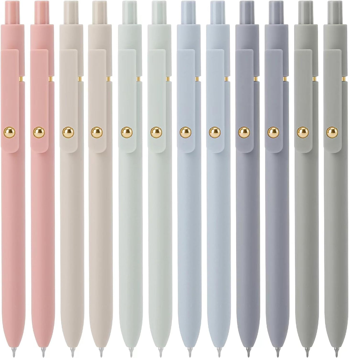 Ddaowanx Gel Pens, 6 Pcs 0.5mm Quick Dry Black Ink Pens Fine Point Smooth Writing Pens, Cute Office School Supplies Gifts for Women