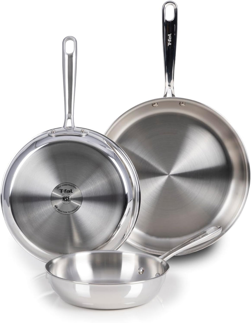 T-Fal Ultimate Hard Anodized Nonstick Cookware Set 17 Piece, Nonstick Pots and Pans Set with Fry Pan, Saucepans, Saute-Pan, Griddle, Dishwasher Safe, Black