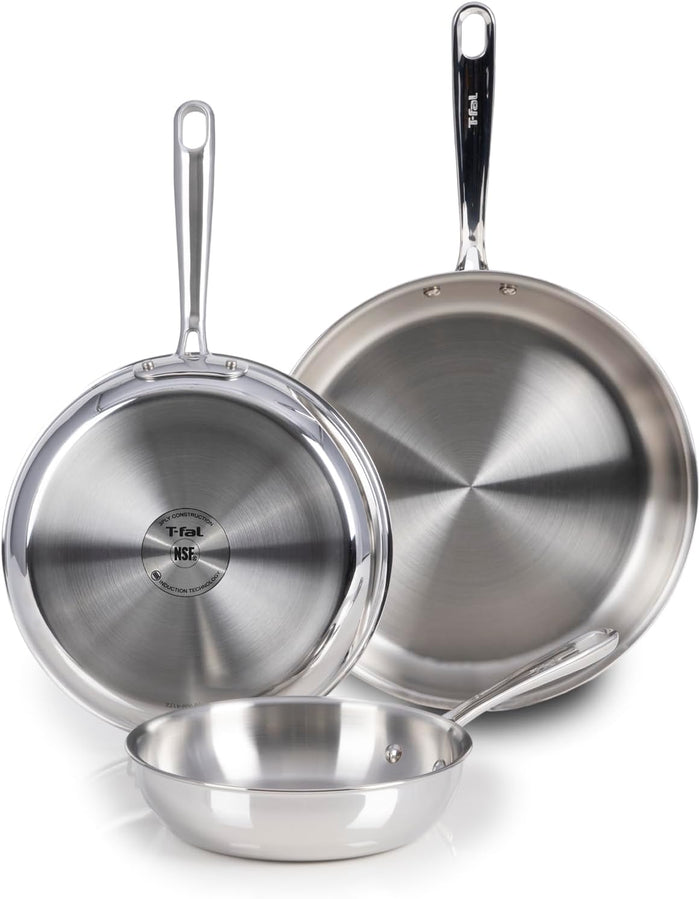 T-Fal Ultimate Hard Anodized Nonstick Cookware Set 17 Piece, Nonstick Pots and Pans Set with Fry Pan, Saucepans, Saute-Pan, Griddle, Dishwasher Safe, Black