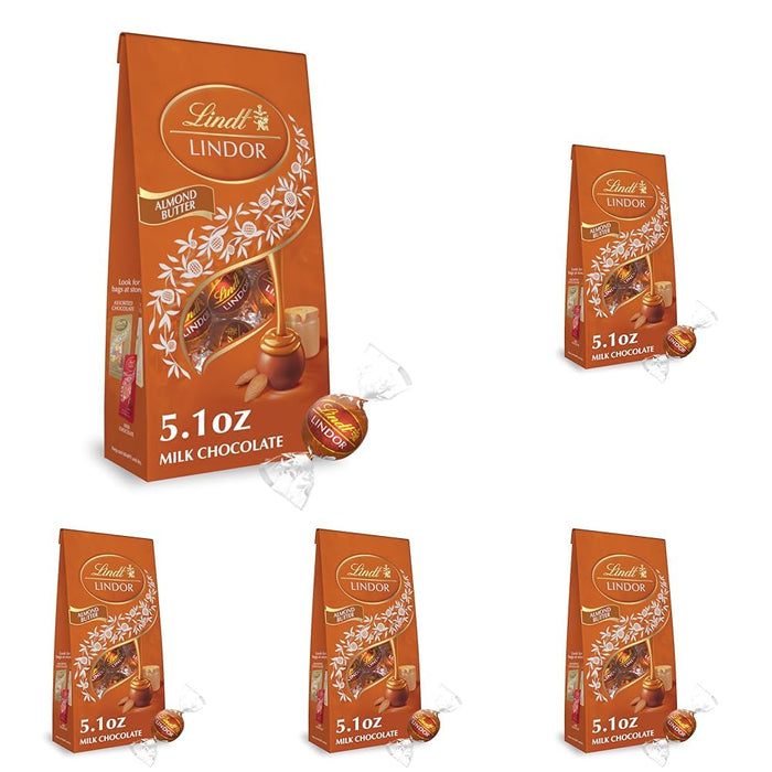 Lindt LINDOR Milk Chocolate Candy Truffles, Milk Chocolate with Melting Truffle Center, 15.2 oz. Bag
