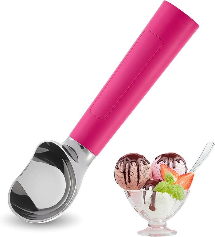 Heated Ice Cream Scoop Rechargeable, Electric Warming Ice Cream Scooper with LED Display, Heats to 158°F for Hard Ice Cream, Easy for Seniors & Kids, IP67 Waterproof (White, 2 oz)