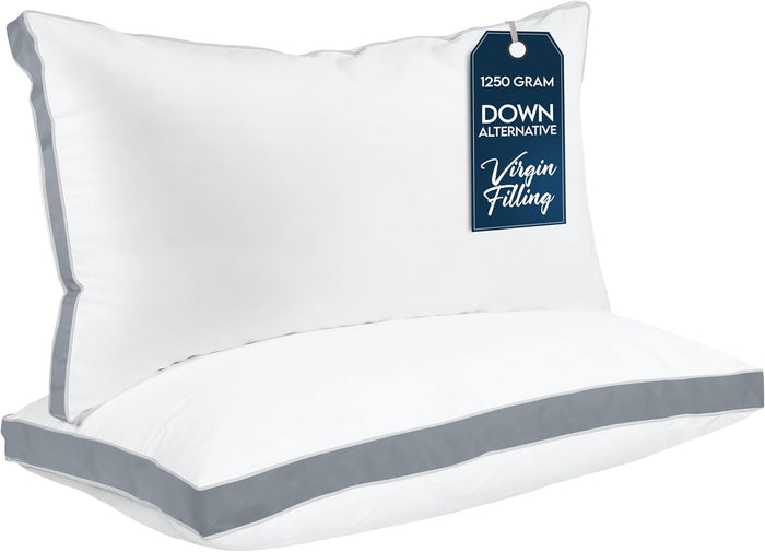 Utopia Bedding Bed Pillows for Sleeping King Size (White), Set of 2, Cooling Hotel Quality, Gusseted Pillow for Back, Stomach or Side Sleepers
