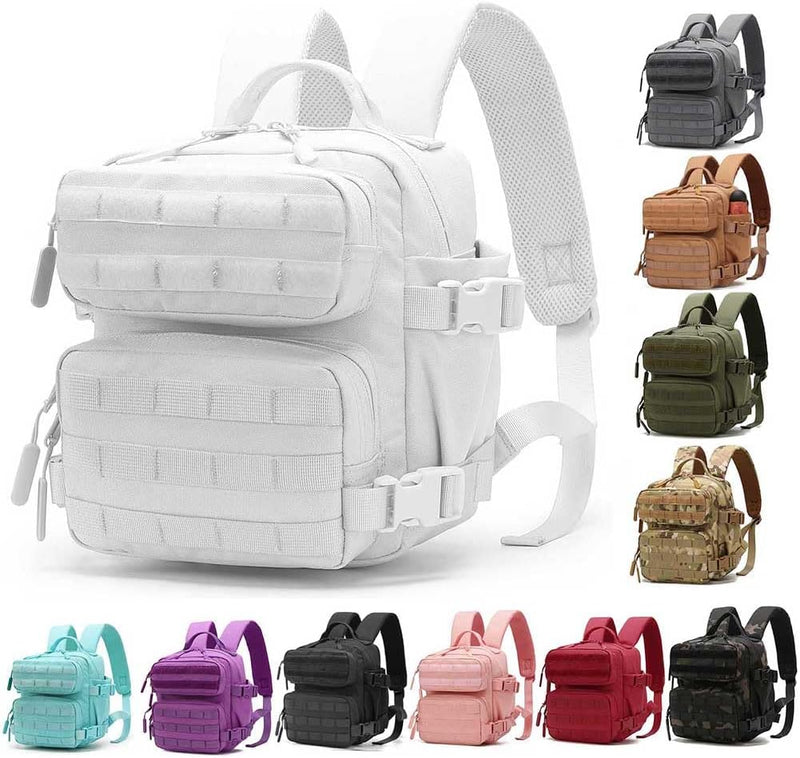 Mini Tactical Backpack for Men and Women, 9L Small Molle Backpack for Woman Military Backpacks for Gym, Hiking, Daily, Travel, Camping (Black)