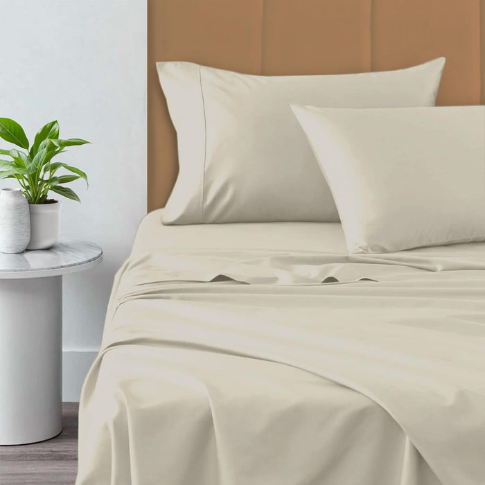 Pizuna Pure 100% Cotton Sheets King Size, 800 Thread Count Long Staple Cotton Crisp Sateen King with 15in Deep Pocket (Baby Blue Cotton Sheets King)