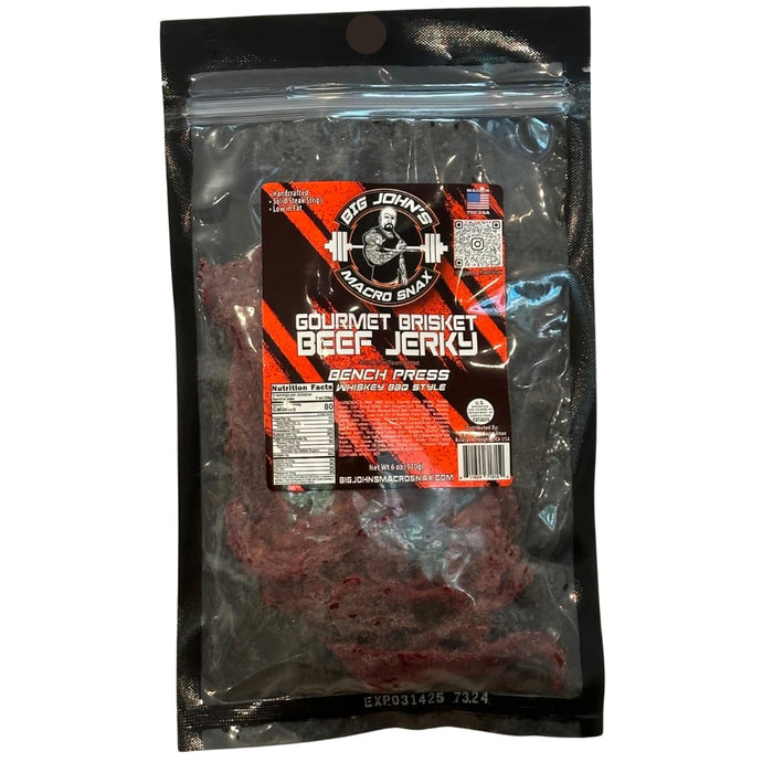 Big John's Macro Snax Anabolic Window Sweet & Spicy Brisket jerky for humans – High-Protein, Outdoor Snack Keto-Friendly, Low Fat, Post-Workout Fuel, Healthy Snack, Gourmet Jerky, On-the-Go – 6 Oz
