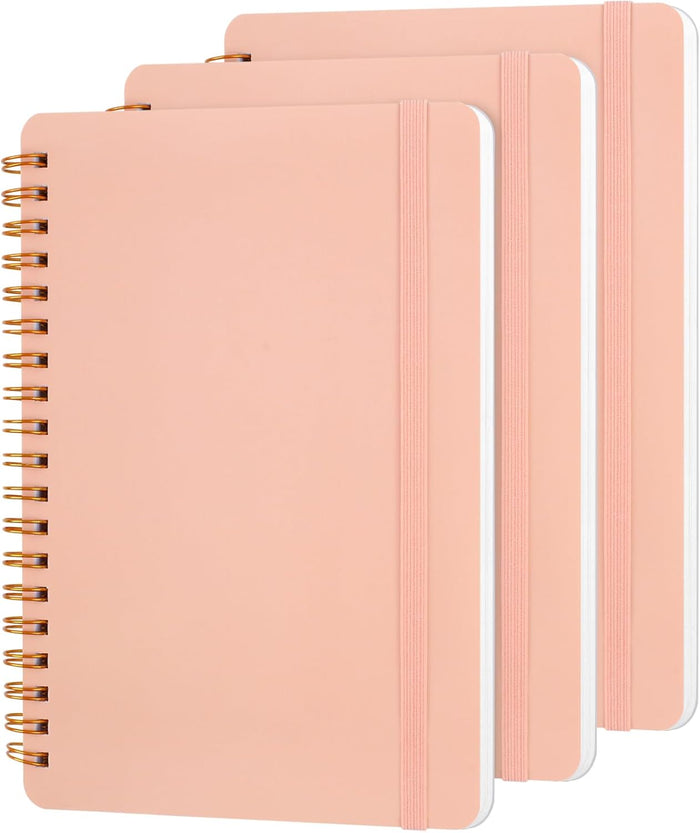 Utron 3 PCS Small Spiral Notebook 5x7, Notebooks for Note Taking, Morandi Spiral Journal Notebook, Work Notebook Small Notebooks 5x7 with Strap, Cute Notebooks for Women 70 Sheets/Note Books