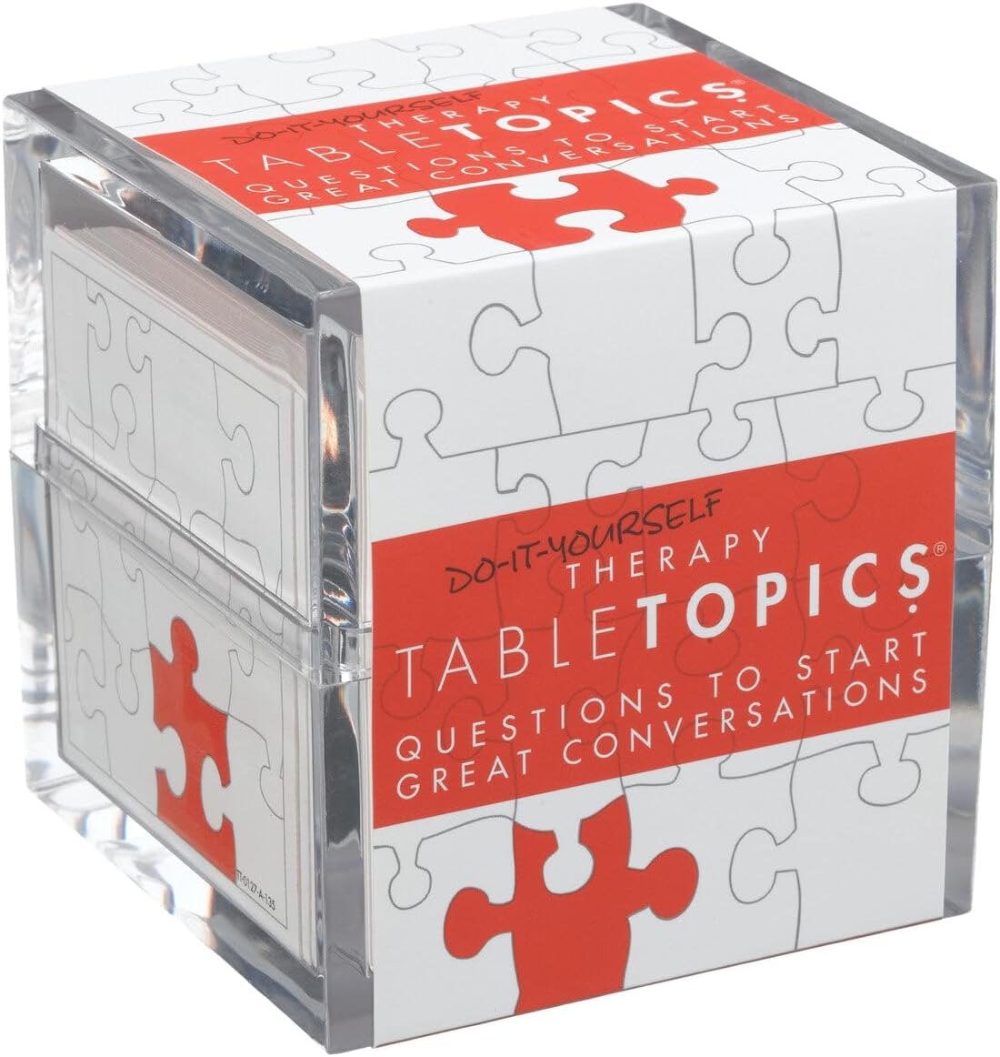 TableTopics Do-It-Yourself Therapy Question Card Game - 135 Entertaining Conversation Starter Cards for Adult Friends, Girls Night, Dinner Party, Getting to Know You Game