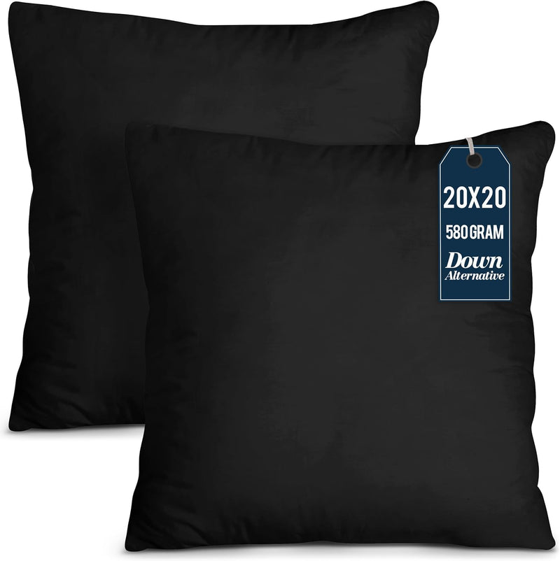 Utopia Bedding Throw Pillows Insert (Pack of 2, White) - 18 x 18 Inches Bed and Couch Pillows - Indoor Decorative Pillow
