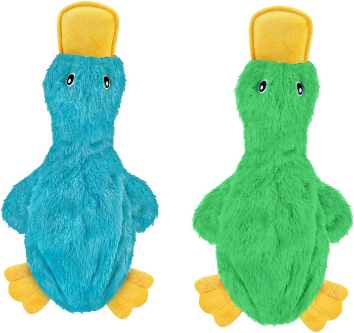 Best Pet Supplies Squeaky Dog Toys with Soft Durable Fabric for Small, Medium and Large Pets Interactive Toy for Indoor Play, Supports Active Biting and Play - 4 Figures, Small