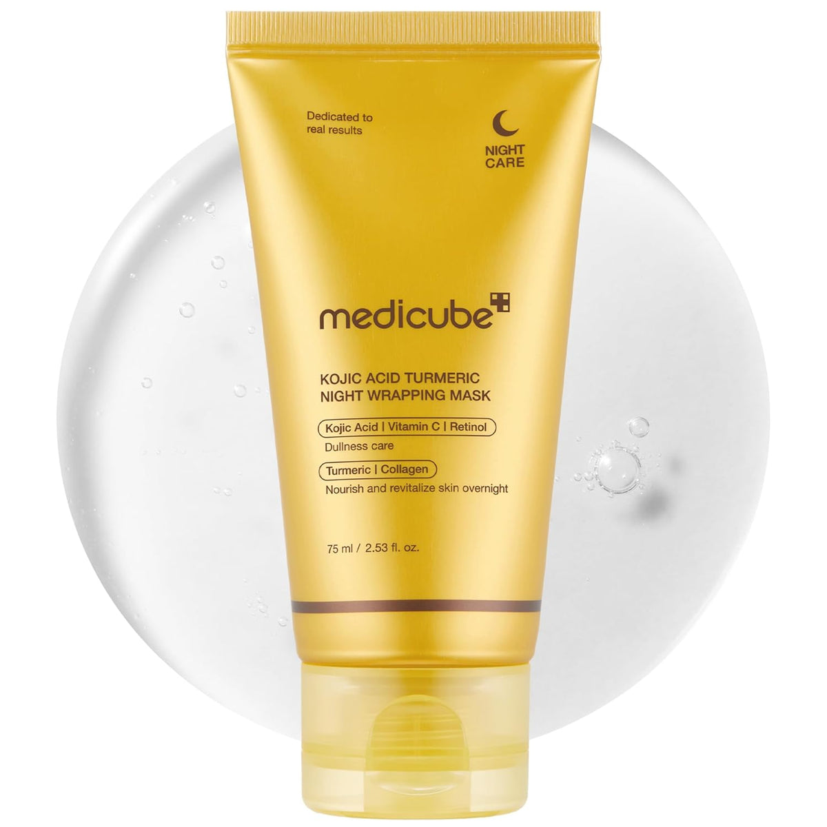 medicube PDRN Caffeine Overnight Wrapping Peel Off Facial Mask | Firming, Depuffing & Hydration | Salmon DNA + Caffeine + Collagen For Refined, Glass Skin & Face Contour Support | Korean Skin Care