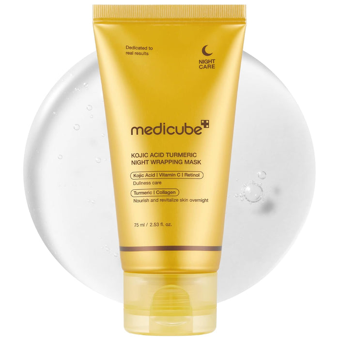 medicube PDRN Caffeine Overnight Wrapping Peel Off Facial Mask | Firming, Depuffing & Hydration | Salmon DNA + Caffeine + Collagen For Refined, Glass Skin & Face Contour Support | Korean Skin Care