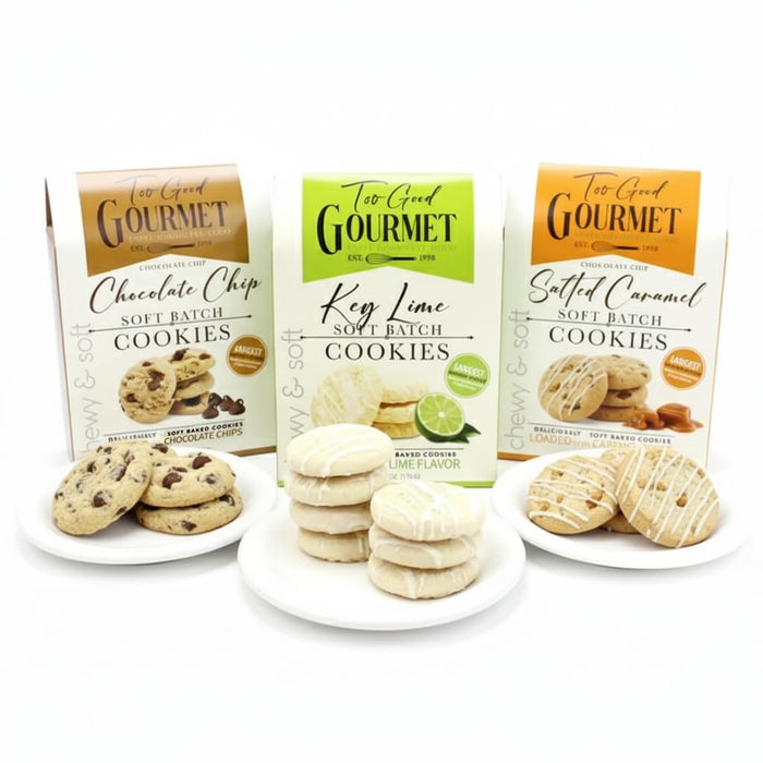 Chocolate Chip Cookie Dough Batter Cookies by Too Good Gourmet, 3-Pack, Soft & Chewy Small Batch Cookies, Premium Treats for Parties, Gifts, Snacks