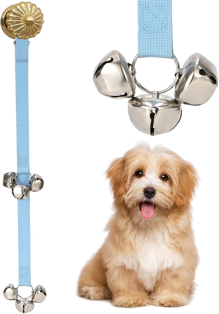 Upgraded Puppy Bells Dog Doorbells for Door Knob/Potty Training/Go Outside-Dog Bells for Puppies Dogs Doggy Doggie Pooch Pet Cat for Dog Lovers-Premium Quality-3 Snaps for Length Adjustment