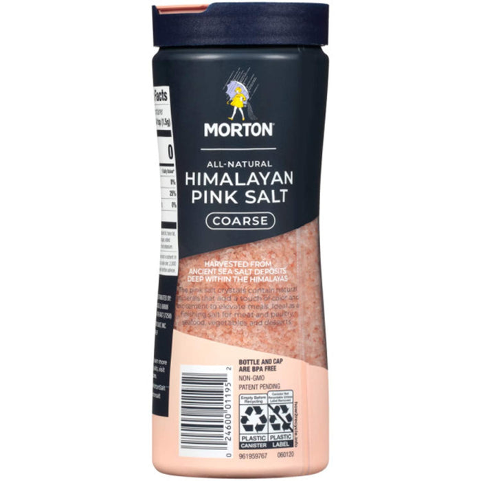 Morton All-Natural Coarse Himalayan Pink Salt, 17.6 Ounce (Pack of 12)
