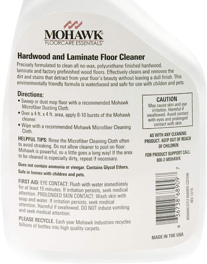 Mohawk FloorCare Essentials Hardwood & Laminate Floor Cleaner - 32 Ounce Spray Bottle