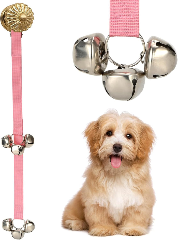 Upgraded Puppy Bells Dog Doorbells for Door Knob/Potty Training/Go Outside-Dog Bells for Puppies Dogs Doggy Doggie Pooch Pet Cat for Dog Lovers-Premium Quality-3 Snaps for Length Adjustment