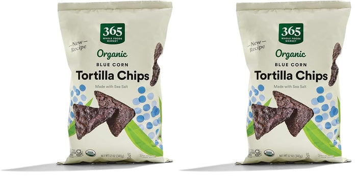 365 by Whole Foods Market, Organic Restaurant Style White Corn Tortilla Chips Unsalted, 14 Ounce