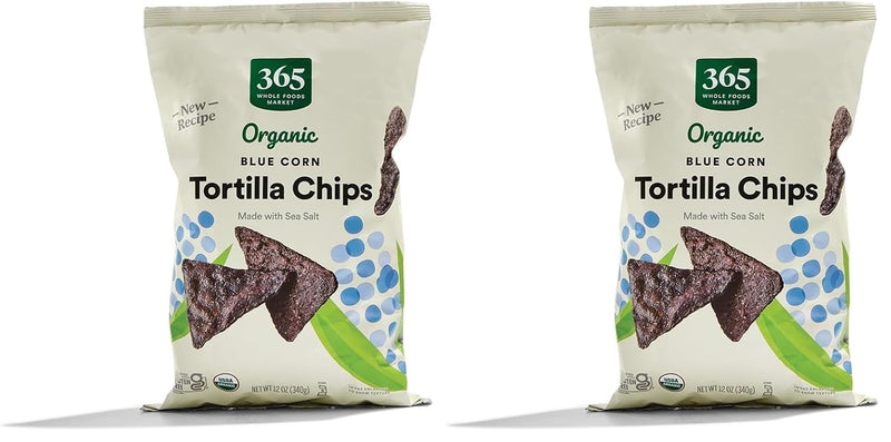 365 by Whole Foods Market, Organic Restaurant Style White Corn Tortilla Chips Unsalted, 14 Ounce