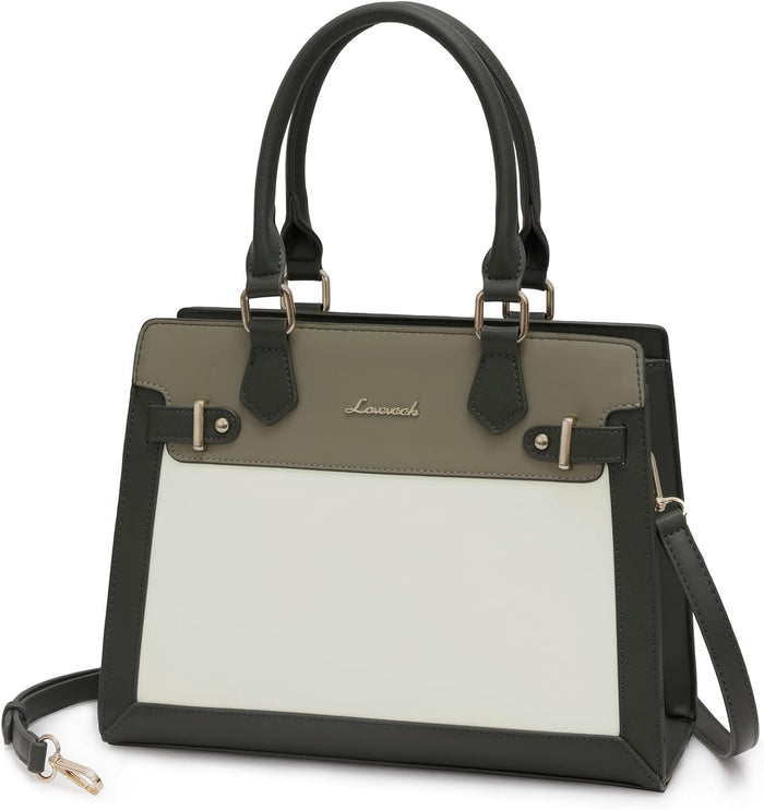 LOVEVOOK Purses and Handbags for Women, Tote Shoulder Bag Satchel Black Purse and PU Leather Top Handle for ladies