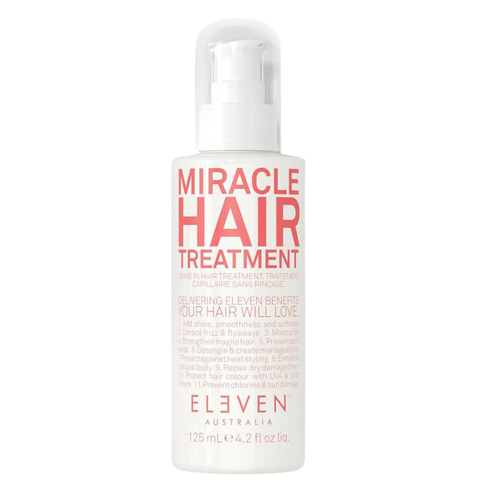 ELEVEN AUSTRALIA Miracle Leave In Hair Treatment - Curly & Straight Hair Care Products for Women & Men, Heat Protection & Detangler, Frizz Control, Repairs Dryness, Moisturizing- 4.2 fl oz