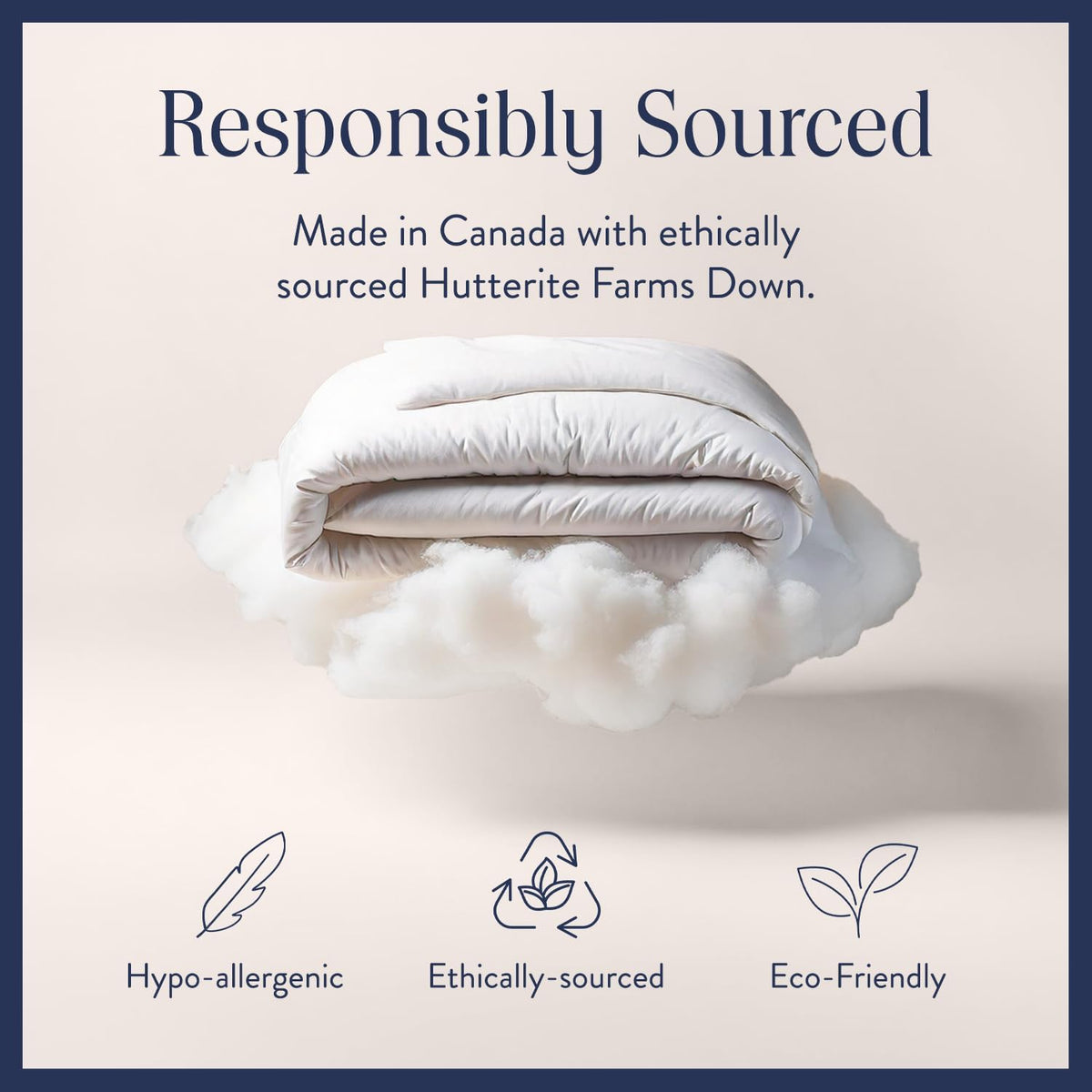 Brooklinen All Season Luxury Down Comforter, 100% Natural Canadian Duck Down Duvet Insert - 700 Fill Power, 100% Cotton Shell, Baffle Box Construction, Full/Queen Size Comforter