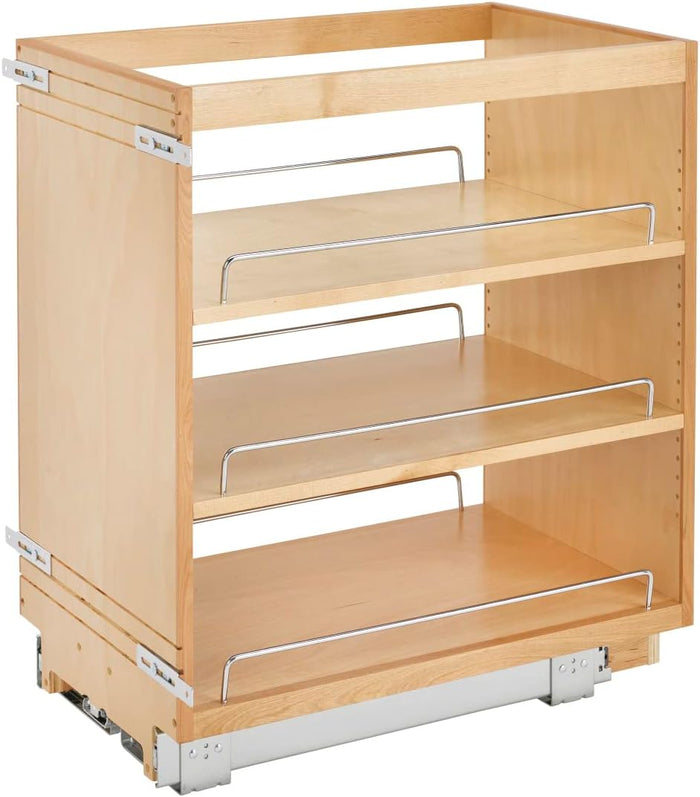 Rev-A-Shelf 8" Pullout Kitchen Cabinet Storage Organizer Slide Out Pantry Spice Rack with Adjustable Shelves for 8.5" W Cabinet Opening, 448-BC-8C
