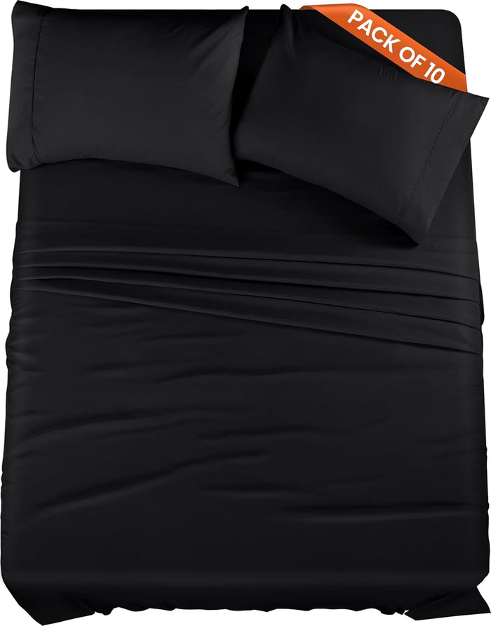 Utopia Bedding King Sheet Set 4 Piece Bed Sheets for King Size Bed, Hotel Luxury, Extra Soft, Cooling Bed Sheets - Wrinkle, and Fade Resistant (White)