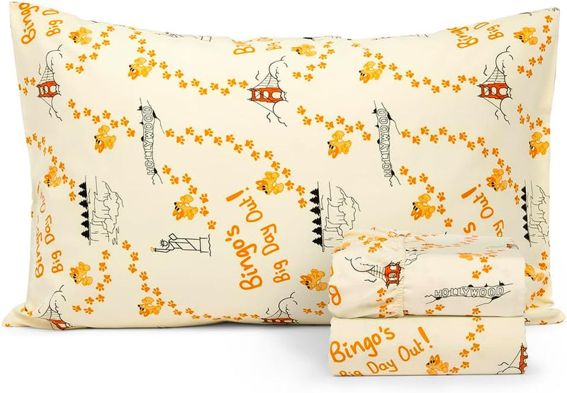 Salt Earth 100% Cotton 210TC Kids Bedsheet, Twin Sheets Set for Toddler Bed, 3 Piece Bedding Set Including Flat Sheet, Fitted Sheet, and Pillowcase, Themed Sheets for a Playful Kids Bed (Summerland)