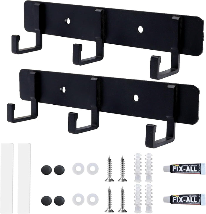 2 Pack Key Holder for Wall,Key Hooks with 5 Hooks Strong Adhesive Key Rack Holder Wall Mount,No Drilling Required,for Corridor, Office Renters RVs Garage Locker Dorms Decorations