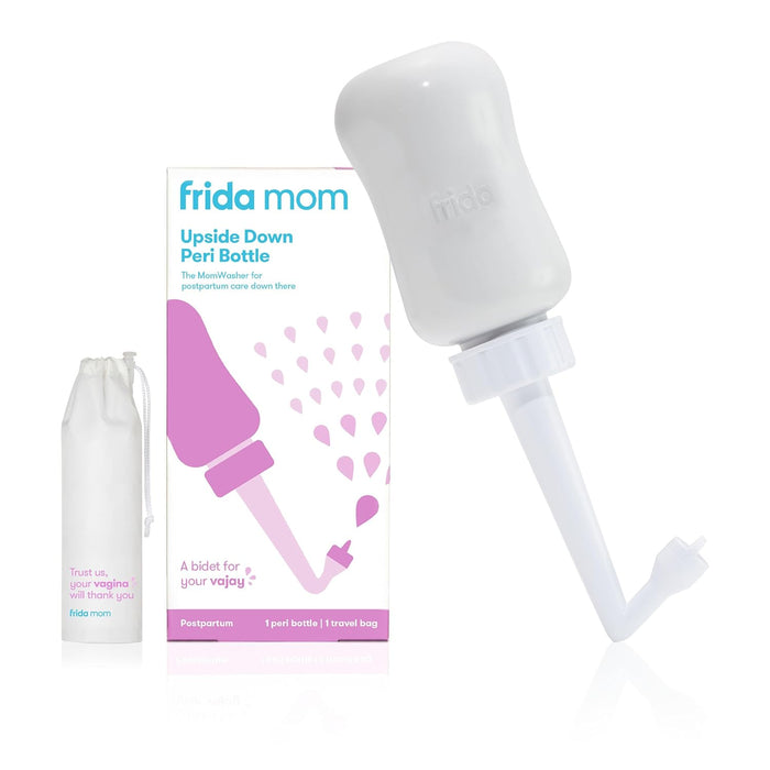 Frida Mom Upside Down Peri Bottle for Postpartum Care, Portable Bidet Perineal Cleansing and Recovery for New Mom, The Original Fridababy MomWasher